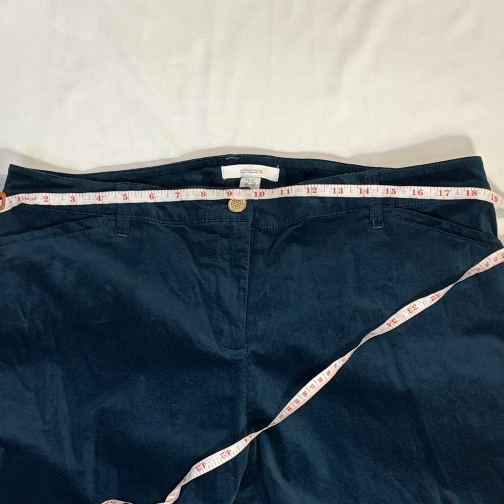Chico's Navy Corduroy Trousers - Picture 5 of 5